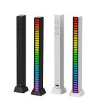 Lumière LED RGB, contrôle du son, USB, Rechargeable, application vocale, capteur de lumière rythmique, 32 lumières colorées pour voiture, musique ambi