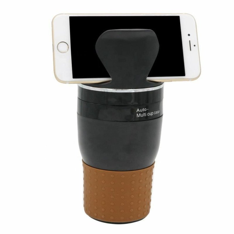 Porte Gobelet Voiture, Support de Téléphone Portable 2 en 1 Rotatif à 360 ° Tasse de Boisson